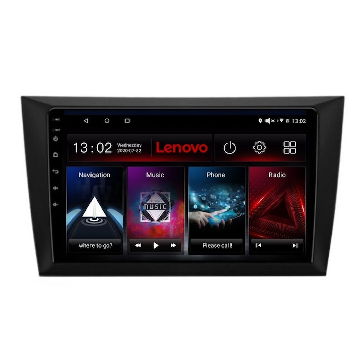Dedikált navigáció VW Golf6 2009-2013 D-GOLF6 Lenovo Octa Core Android rádióval Bluetooth Internet GPS WIFI DSP 2+32 GB 4G KIT-golf6+EDT-E509-LITE