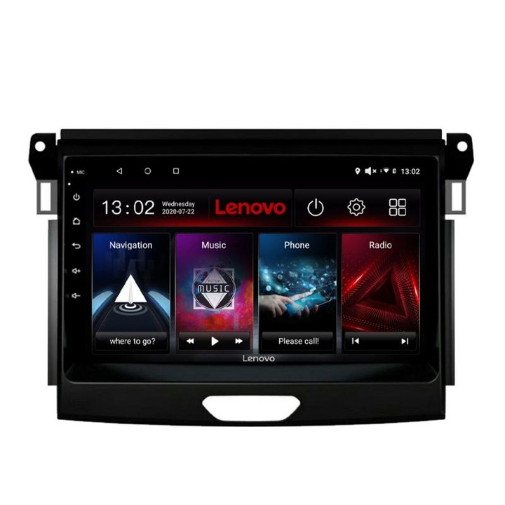 Navigatie dedicata Lenovo Ford Ranger 2015-2019 L-574, Octacore Qualcomm, 4Gb RAM, 64Gb Hdd, 4G, QLED 2K, DSP, Carplay, Bluetooth