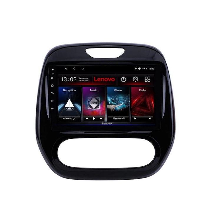 Специализирана навигация Lenovo Renault Captur L-CAPTUR, Octacore Qualcomm, 4Gb RAM, 64Gb Hdd, 4G, QLED 2K, DSP, Carplay, Bluetooth