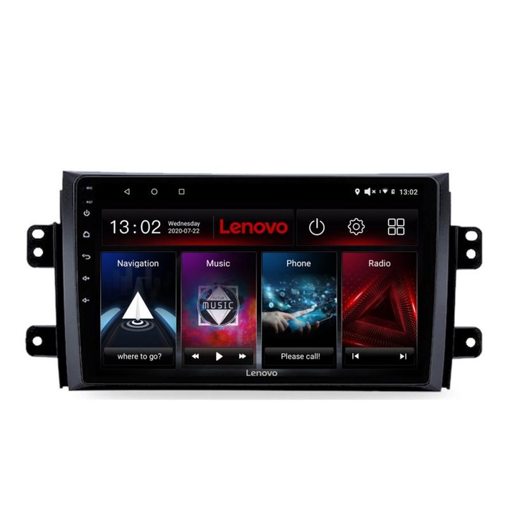 Dedikált navigáció Suzuki SX4 2006-2013 D-124 Lenovo Octa Core Android rádióval Bluetooth Internet GPS WIFI DSP 2+32 GB 4G KIT-124+EDT-E509-LITE