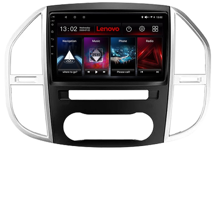 Dedikált navigáció Mercedes Vito w447 2016- Android rádió gps internet Lenovo Octa Core 4+64 Kit-w447+EDT-E510v2
