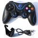 Controller Gamepad Joystick SIKS® V8 Blue Bluetooth pentru telefoane, tablete, PC, compatibil cu IOS, Android