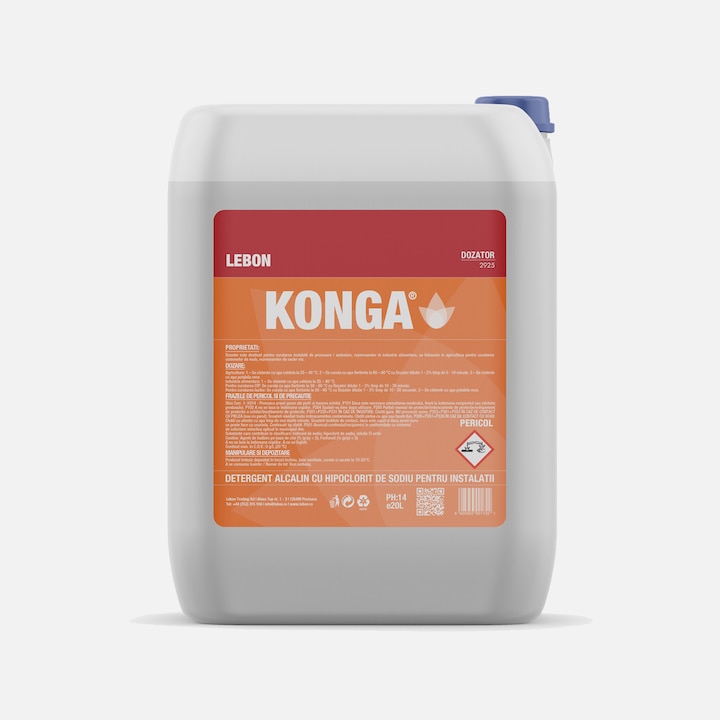 Detergent alcalin cu clor pentru instalatii si roboti de muls, 20L - 23Kg