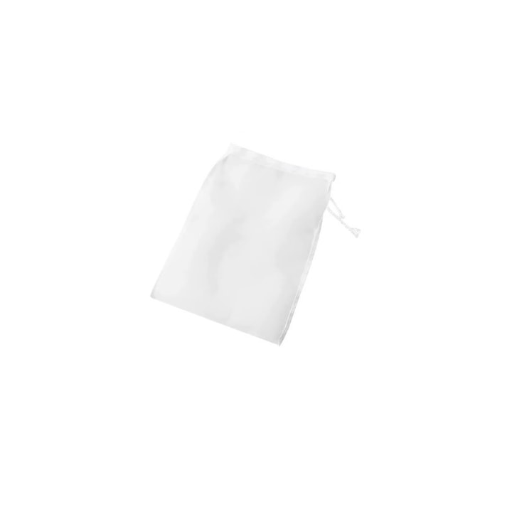 Торбичка за прецеждане на течни храни, с много фино сито и връв за връзване, бял PVC, 30 х 20 см, ОРИГИНАЛНИ ОФЕРТИ