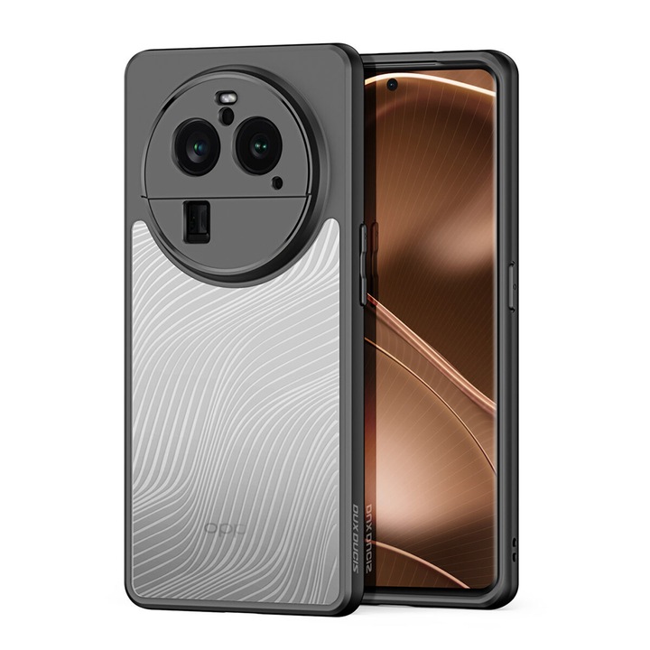 Защитен калъф Bumper Wavy Design за Oppo Find X6 Pro, Silicone TPU, Bumper, Ultra Durable, Ultra Safe Camera, Optim Solution, Черен