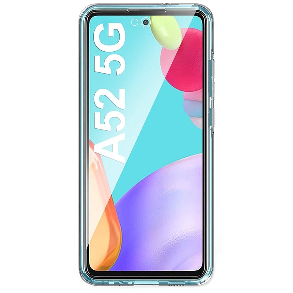 Husa Full Cover 360 Grade compatibila cu Samsung Galaxy A52/ A52s, Protectie completa (Fata, Spate, Laterale), Anti-ingalbenire, Hybrid Antishock, Policarbonat si Silicon