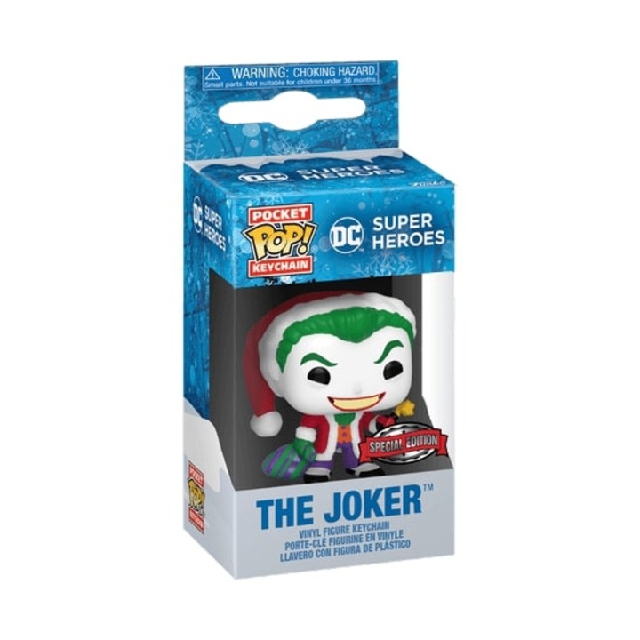 Funko zseb POP! kulcstartó - DC Comics: Ünnepek - Joker figurával ( WMT )