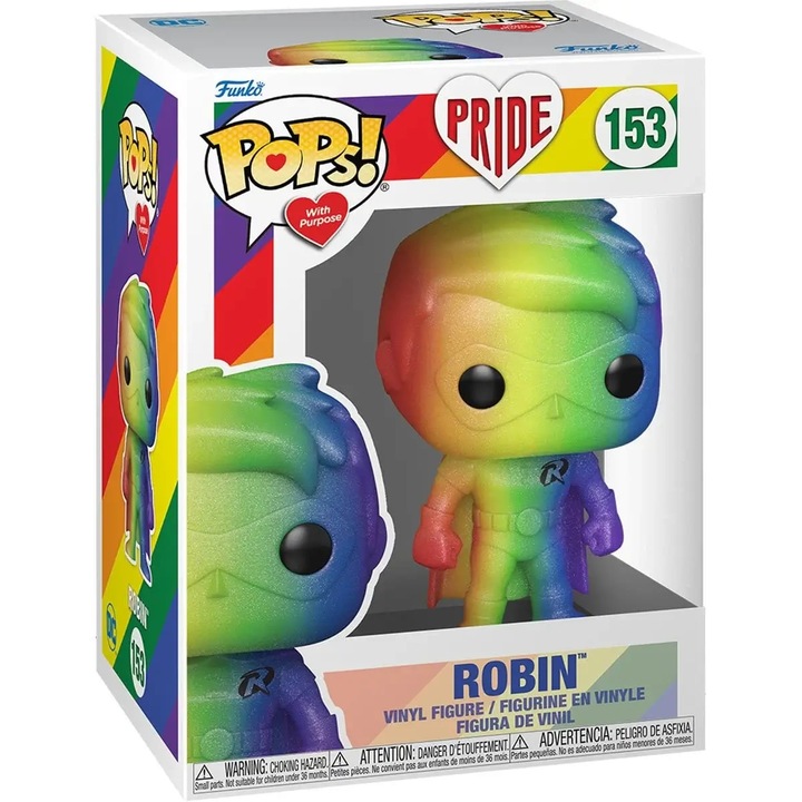 Funko POP! Hősök: DC Comics - Pride Robin szivárványszínű figura