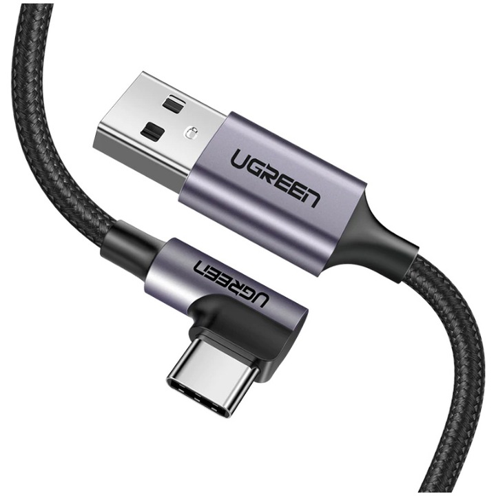 UGREEN USB-C kábel, 3A, Quick Charge 3.0, 1m, fekete
