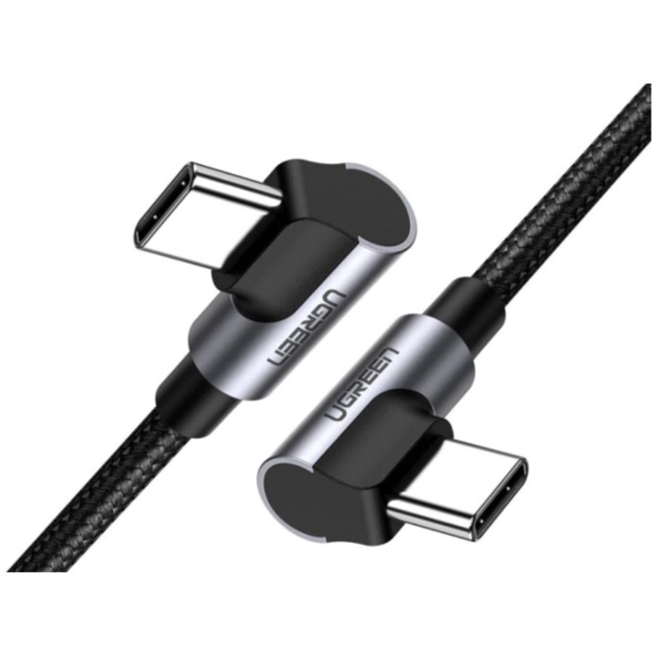 USB-C-USB-C kábel UGREEN US323, PD, 3A 60W, 1m (fekete)