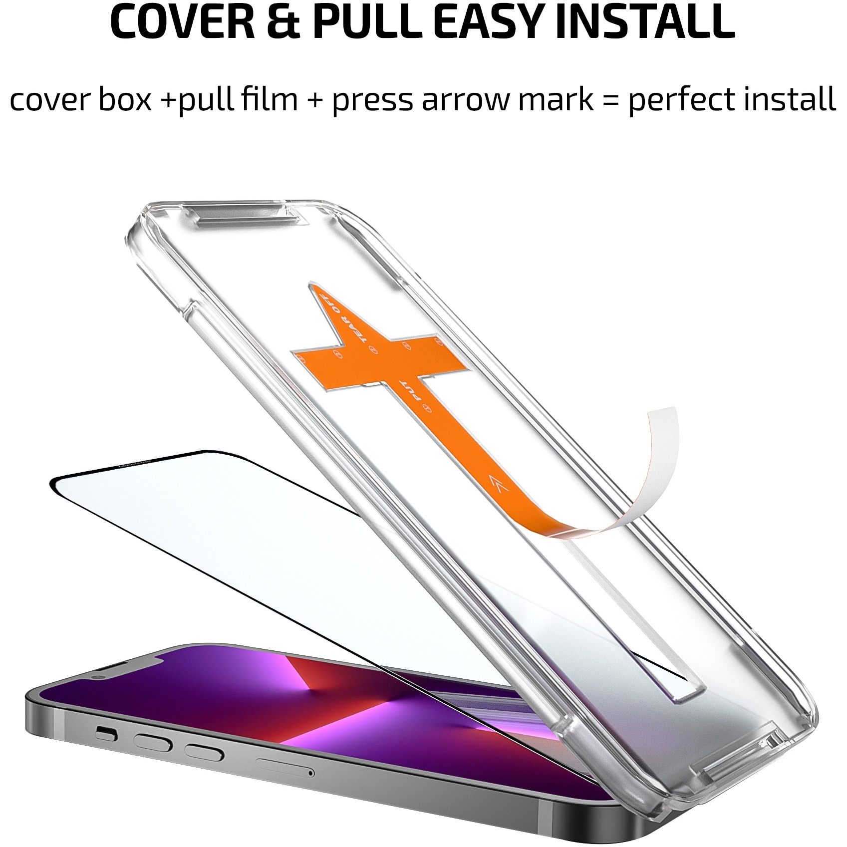 Pachet kit de instalare folie de protectie, folie protectie camera, husa Clear Case A+ pentru iPhone 14 Pro