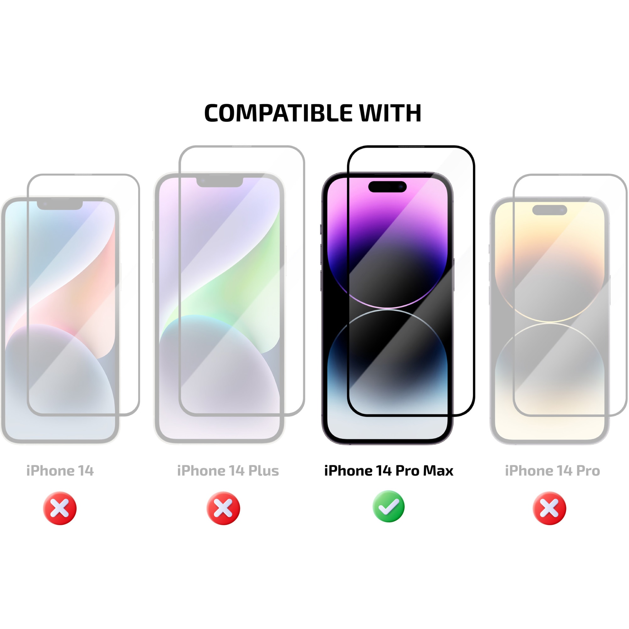 Folie de protectie ecran x 2 cu extra protectie pentru difuzor A+ pentru iPhone 14 Pro Max