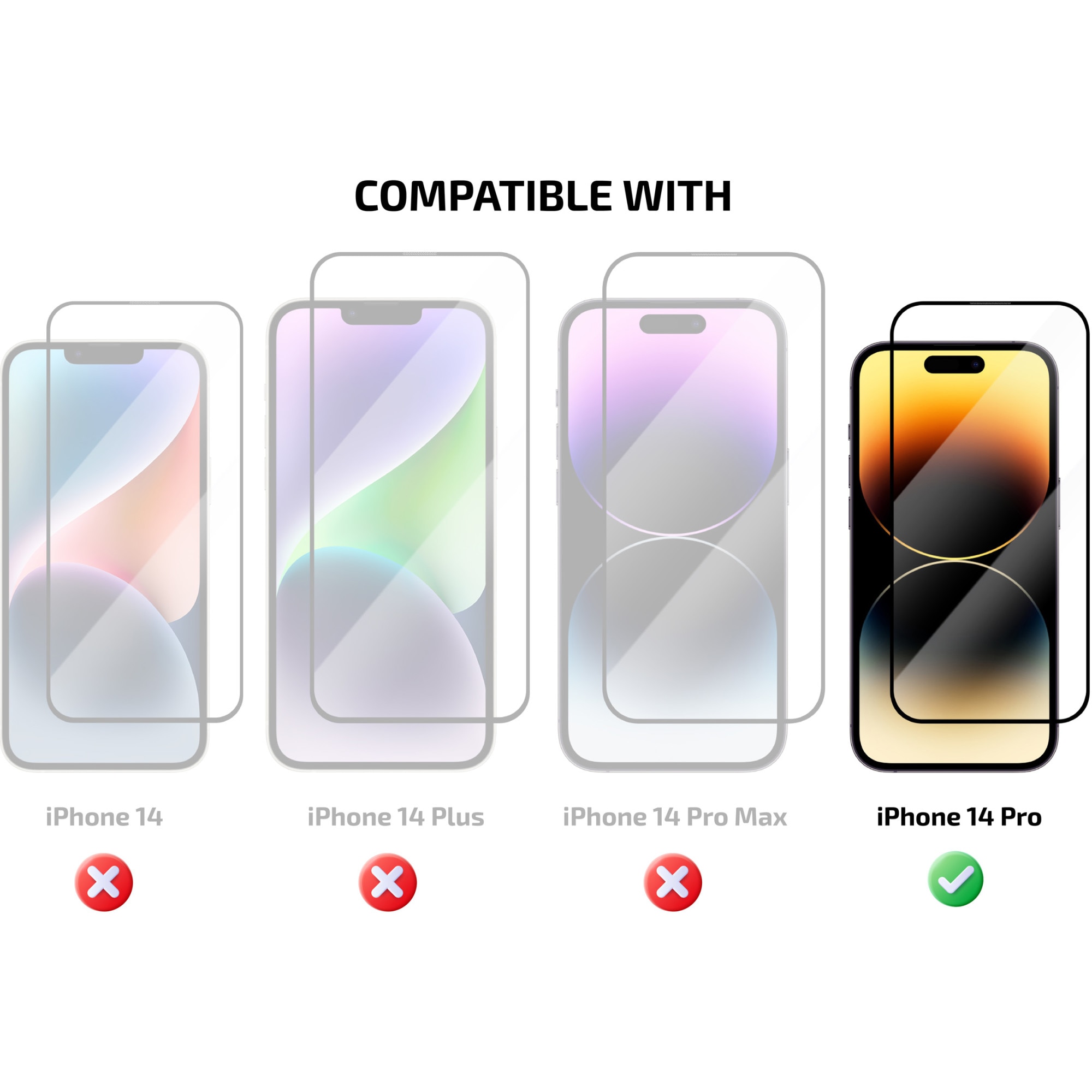 Pachet kit de instalare folie de protectie, folie protectie camera, husa Clear Case A+ pentru iPhone 14 Pro