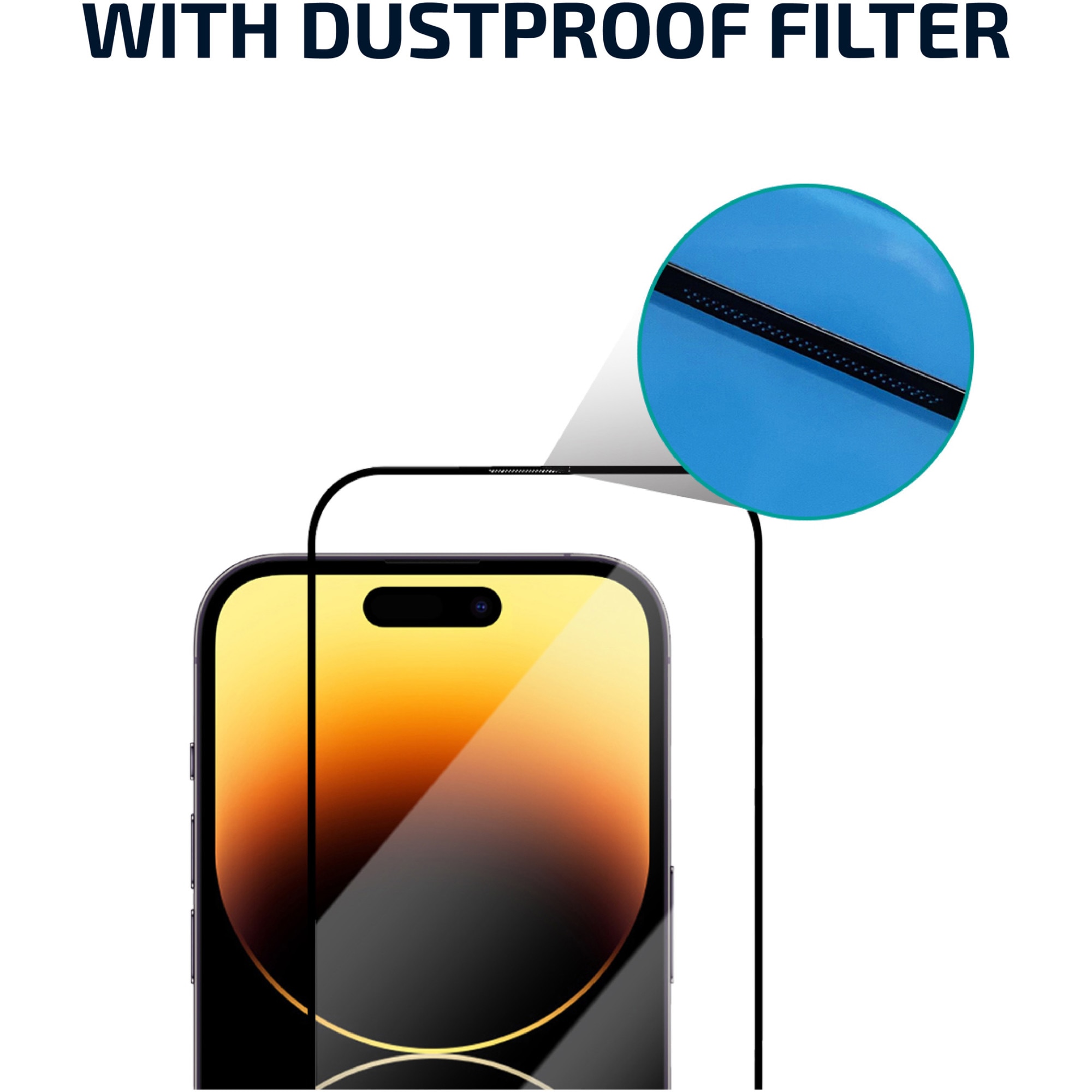 Folie de protectie ecran x 2 cu extra protectie pentru difuzor A+ pentru iPhone 14 Pro Max