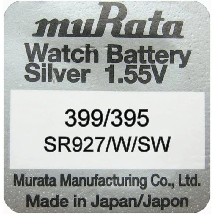 Baterie, Oxid de Argint, muRata 399/395, SR927SW, 1.55V, 1 buc