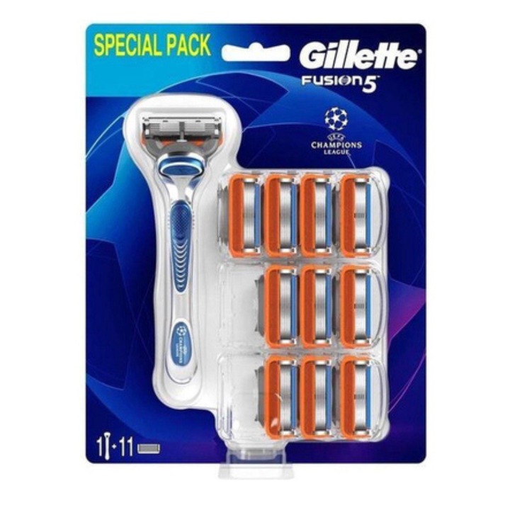 Самобръсначка Gillette Fusion 5, 11 пълнителя и дръжка