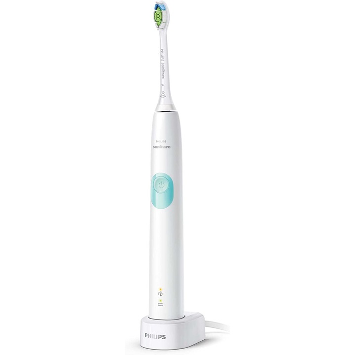 Електрическа четка за зъби Philips Sonicare ProtectiveClean 4300, звукова технология, сензор за налягане, бяла, HX6807/24