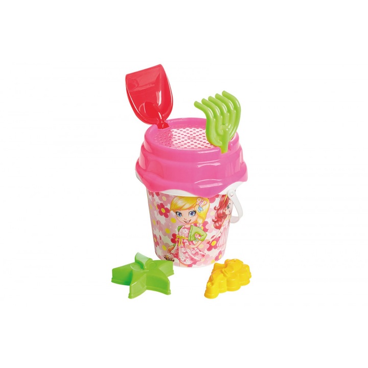 Set 6 jucarii de nisip cu desene pentru fetite