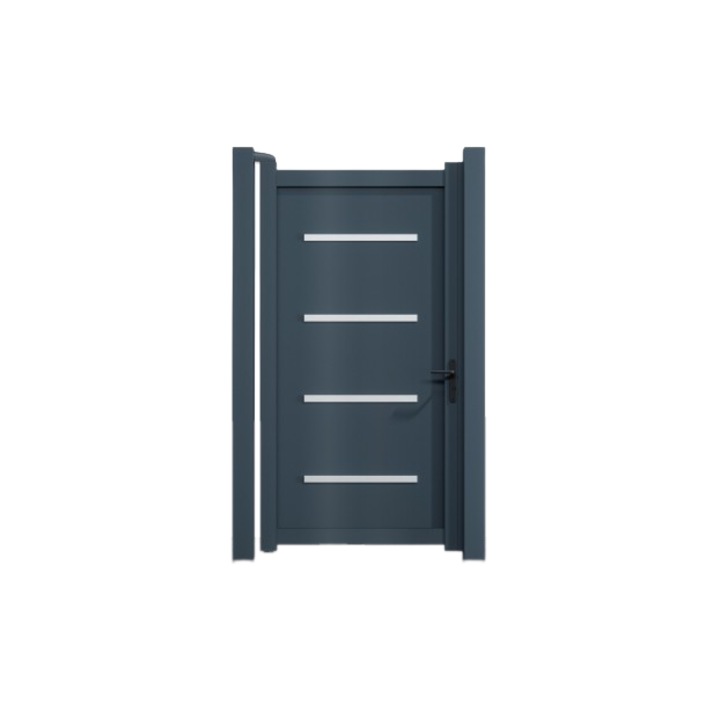 Poarta pietonala metalica din aluminiu, Virtuoso, prefabricata, model Thor, 900 x 1800 mm, culoare gri antracit, dreapta