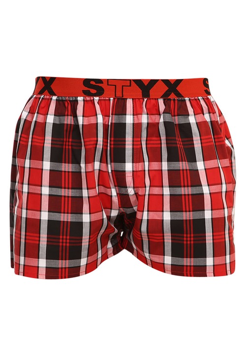 Costum de baie pentru barbati, Styx, Bumbac, Rosu/Negru, Rosu/Negru