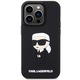 Кейс Karl Lagerfeld KLHCP14X3DRKINK за iPhone 14 Pro Max 6.7", черен, черен, твърд, Rubber Ikonik 3D