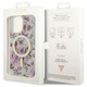 Кейс Guess GUHMP14XHCFWST за iPhone 14 Pro Max 6.7", прозрачен, твърд, Flower MagSafe