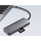 Хъб 9 в 1, Alogy, HDMI 4K USB-C адаптер, сребрист