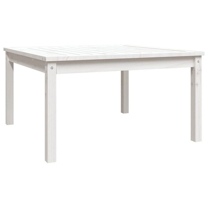 vidaXL fehér tömör fenyőfa kerti asztal 82,5x82,5x45 cm 824121