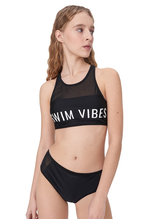 Дамски бански JUP LPP SWIM VIBES XS983-99X, 2 части, Горна част потниче, Черен