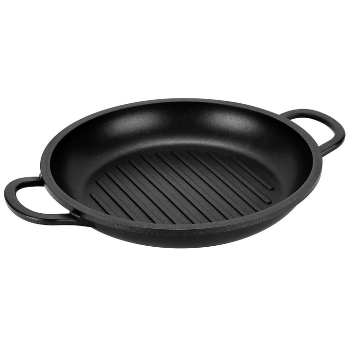Грил тиган Fagor Future Asador 28, Диаметър 28 см, Черен