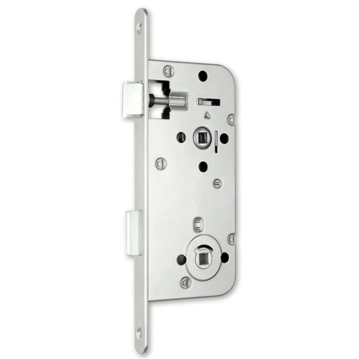 Broasca simpla pentru usi de interior din lemn, Elzett Midi 8, baie, dornmass 50mm, interax 90mm, placa 18mm, patrat 8mm