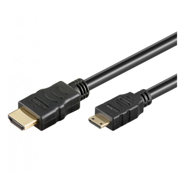 Cablu HDMI - Mini HDMI, 4K@30Hz, Versiunea 1.3, conectori auriti, 2m, PremiumCord, kphdmac2
