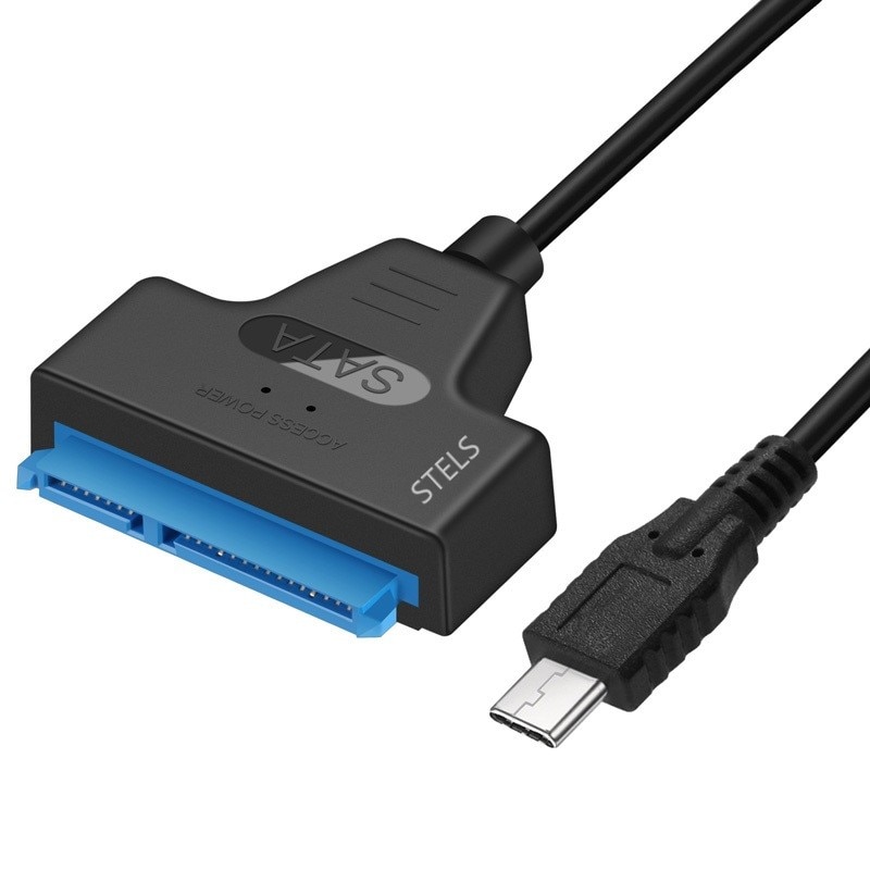 Адаптер от USB-C към хард диск STELS, Кабел, HDD, SSD, SATA, 2.5 инча ...