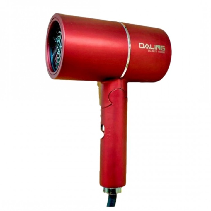 Uscator de par cu functie Cool Shot, 1400W, DL-3012, DALING, culoare rosu
