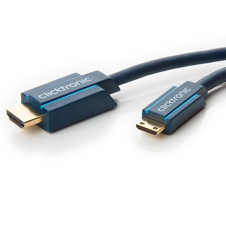 Cablu HDMI - Mini HDMI, HQ OFC, High Speed Ethernet, 4K, conectori auriti, 2m, ClickTronic