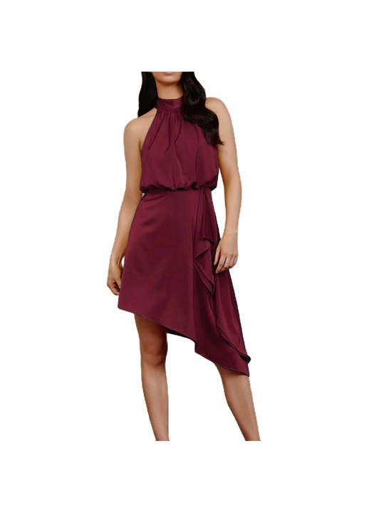 Rochie de vara, Poliester, Visiniu, L