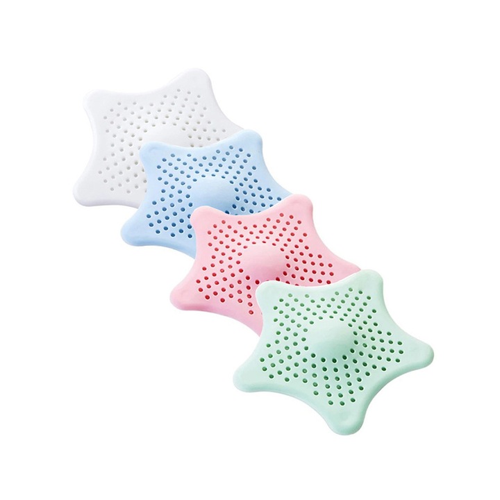 Set de 4 site pentru cabina de dus/baie DIGIMAT®, protectie scurgere impuritati cu ventuze de prindere, 14.5cm, Multicolor