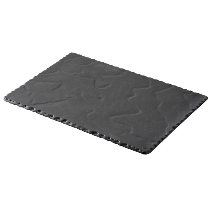 Platou din portelan gama Basalt dreptunghiular dimensiune 30X20 cm