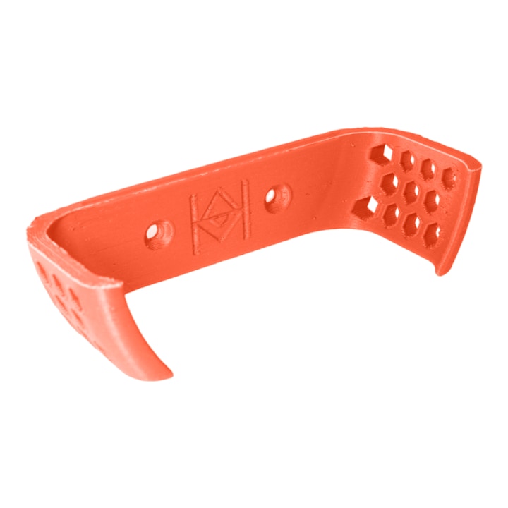 Suport perete, printat 3D, pentru boxa smart echo dot 3 rosu