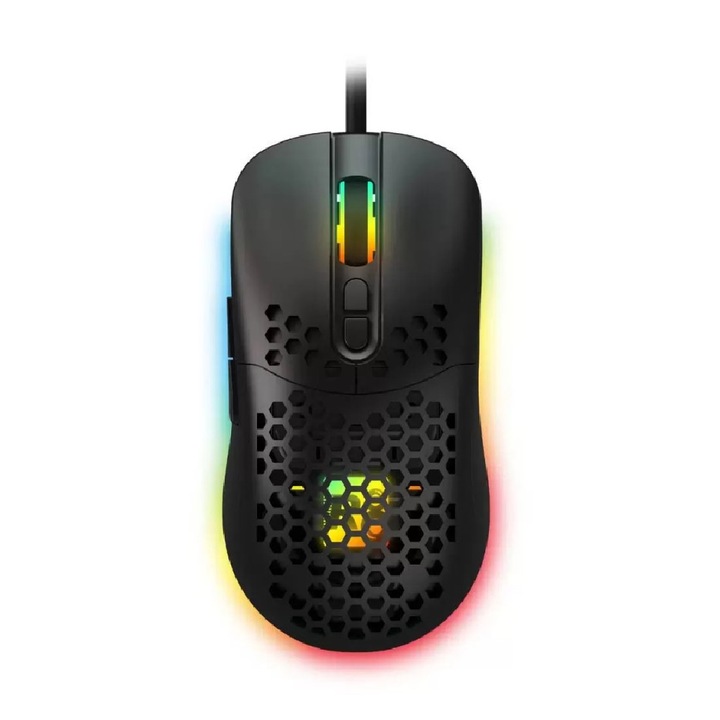 Оптична мишка Zik 1619В USB 7D Gaming, RGB подсветка, черна