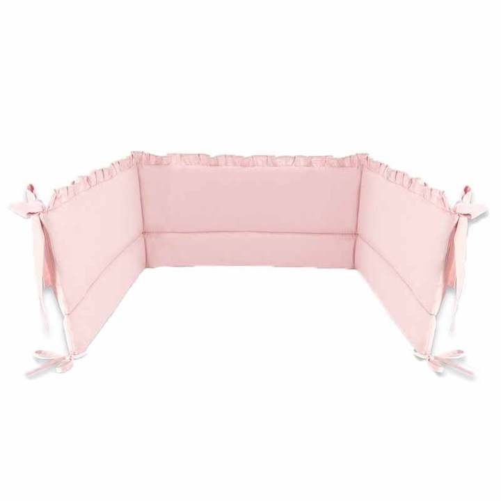 Protectie laterala pentru patut 180 x 30 cm MimiNu 430952, Roz