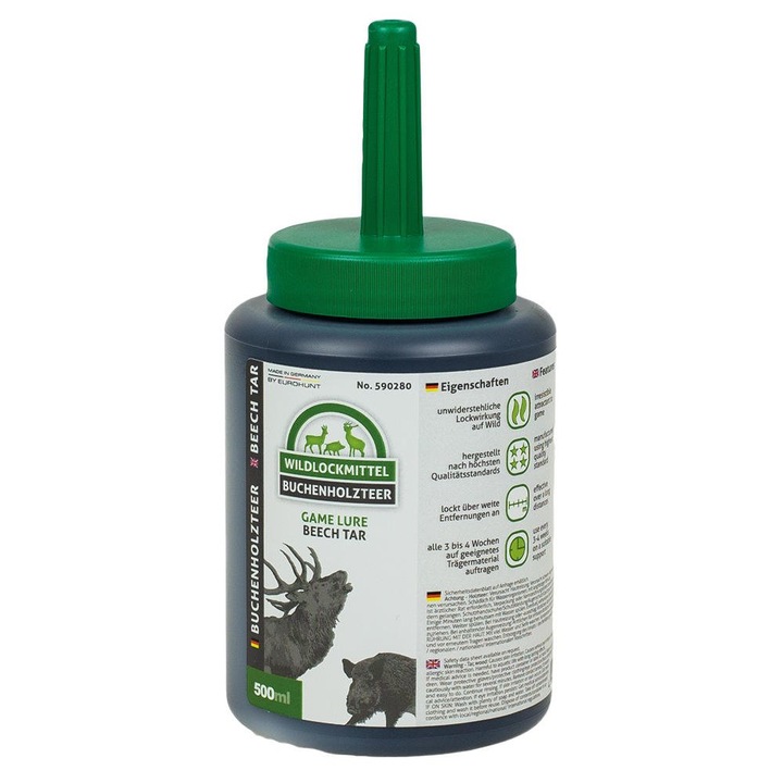 Atractant mistret, cerb, Eurohunt, smoala gudron de fag 500 ml