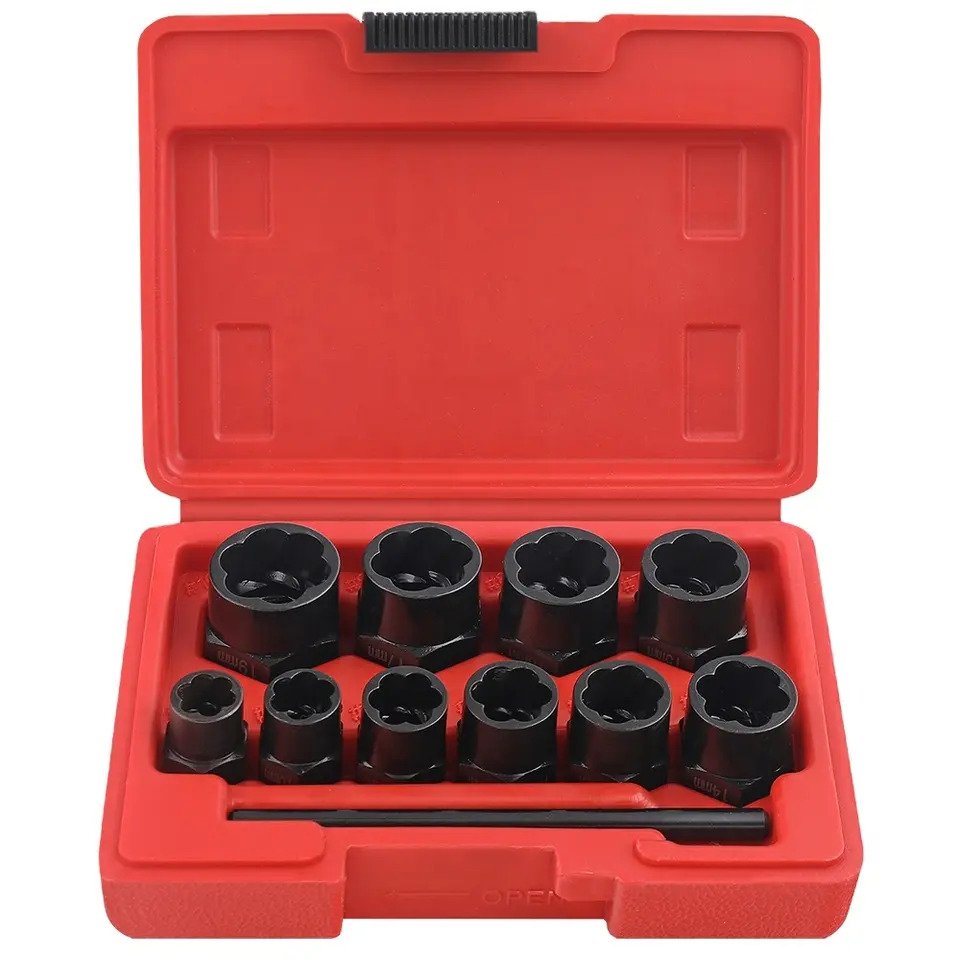 Set extractoare suruburi, prezoane rupte si piulite deteriorate, 11 ...