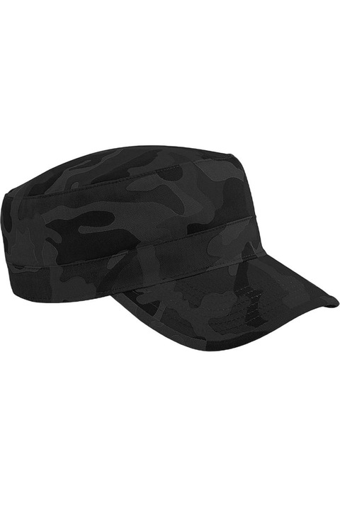 Sapca unisex, Beechfield, B33, Model camuflaj, Bumbac, Gri/Negru, Marime universala