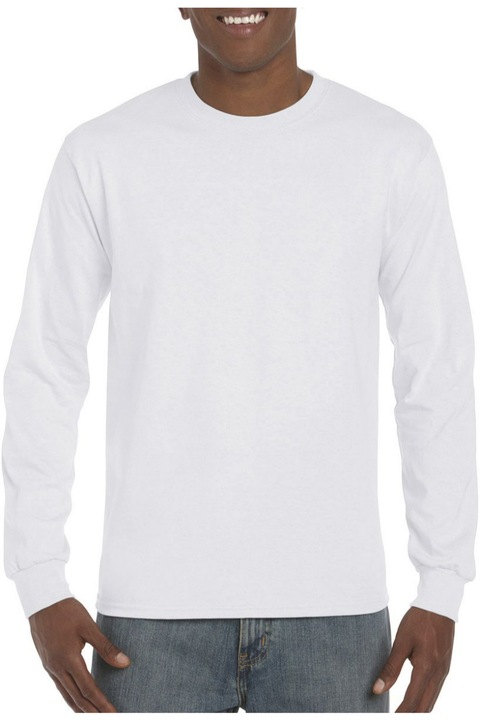 Bluza barbati, Gildan, Bumbac, Alb, 2XL