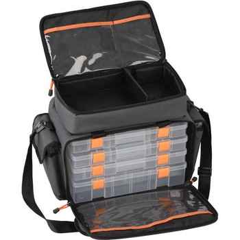 Geanta Savage Gear M 30X40X22Cm+6 Cutii Geanta Savage Gear M 30X40X22Cm+6 Cutii