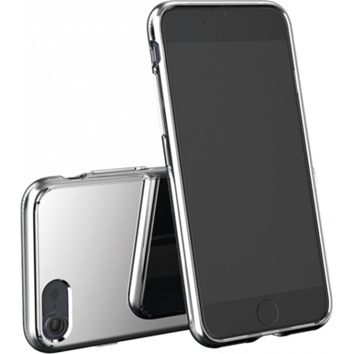Tellur Premium Mirror Shield Védőtok iPhone 8 / iPhone 7 mobiltelefon, Ezüst