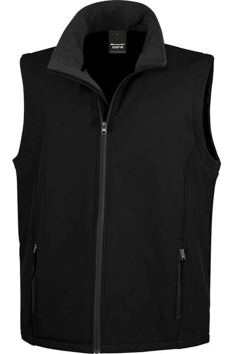 Ferfi dzseki, Result, Softshell, microfleece, fekete, Fekete, 3XL