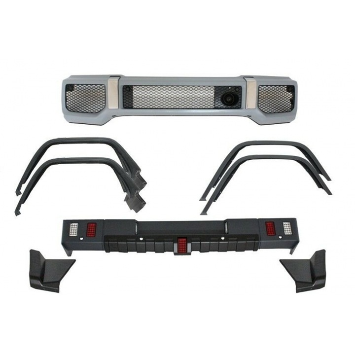 Pachet Exterior compatibil cu Mercedes G-Class W463 1989-2018 G63 G65 Design cu Prelungiri Aripi Extensii