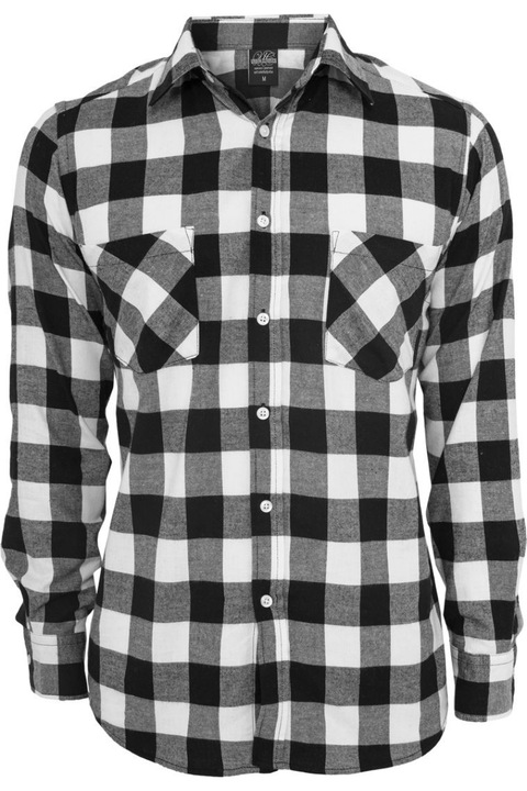 Urban Classics férfi kockás ing, Fehér/Fekete